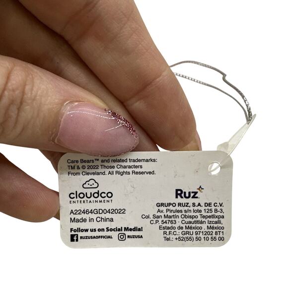 Care Bears Decoupage Christmas Ornament Cheer Bear by Ruz 4" 2022 pink - Picture 5 of 5